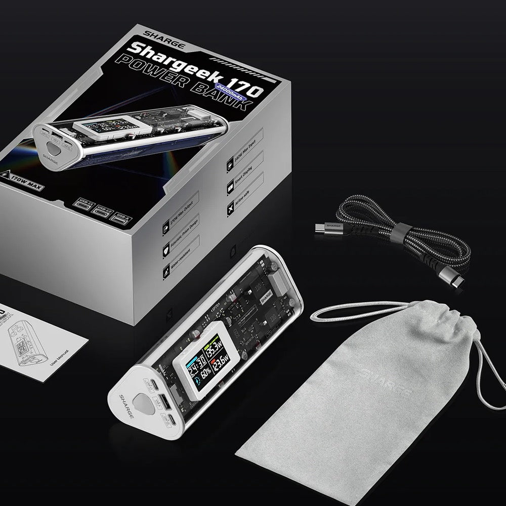 Accesorio sharge bateria shargeek 170 capacidad 24,000 mha color blanco
