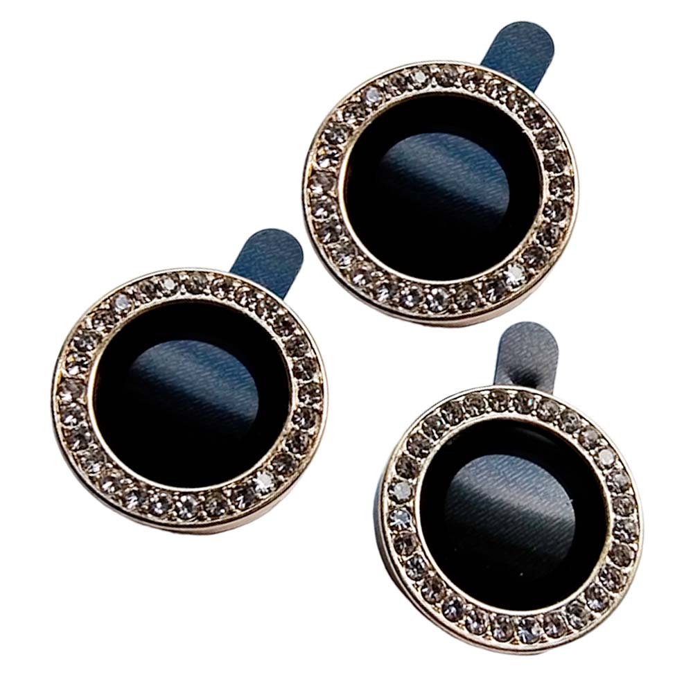 Accessory the king tempered glass camera iphone 15 pro max diamonds gold color