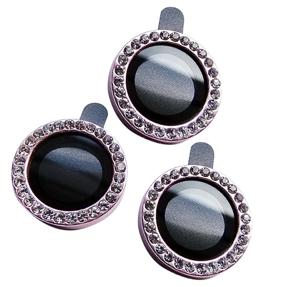 Accessory the king tempered glass camera iphone 15 pro max pink diamonds