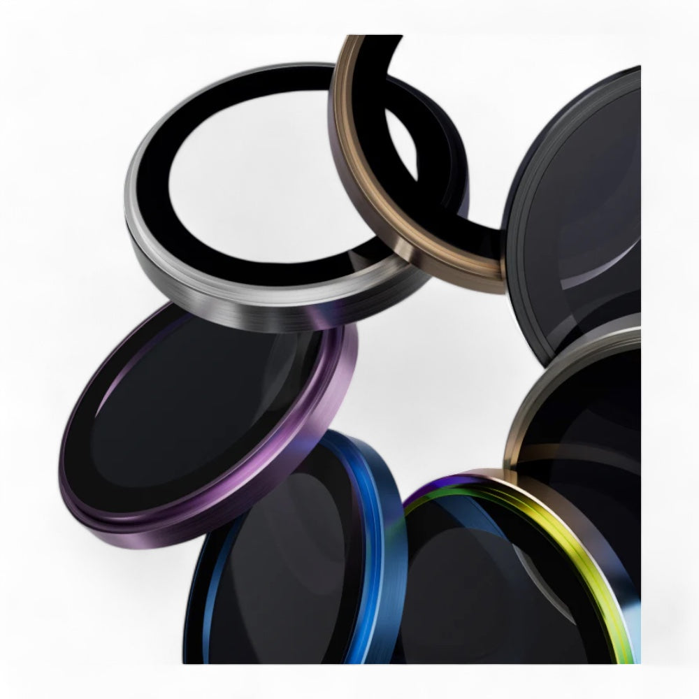 Accesorio mageasy vidrio templado camara iphone 16 lenz sapphire lens protector 2 lenses / 2 lenses large iridescent color multicolor