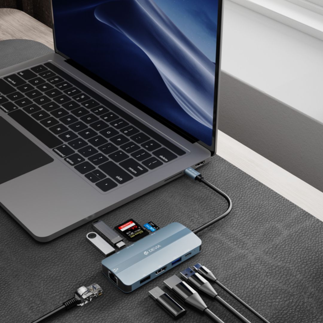 Devia EC704 Leopard Series 9 In 1 HUB color deep gray