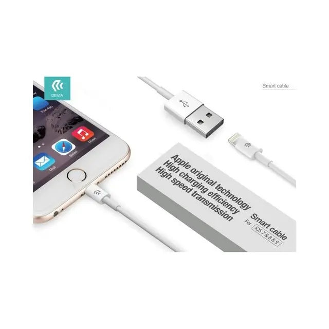 Devia Lightning Smart Series Cable (5V 2A,2M) White