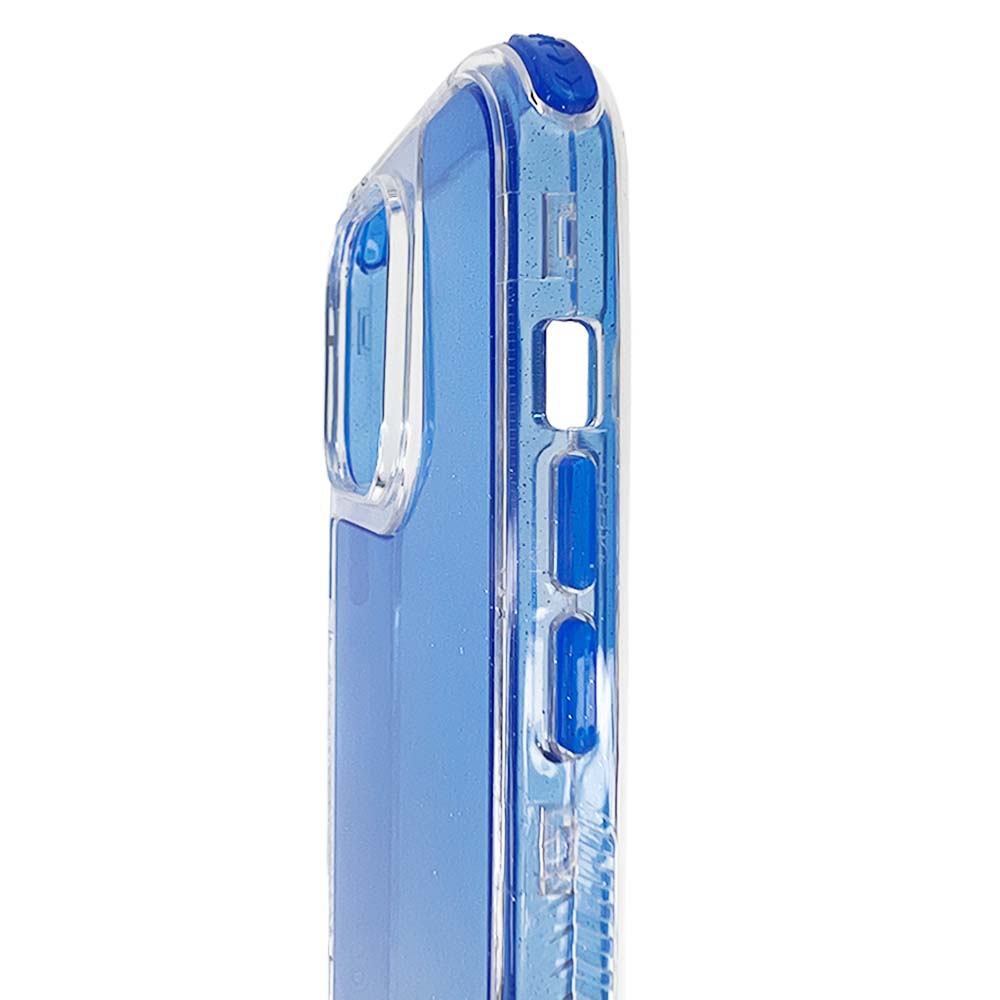 Estuche el rey glitter iphone 14 defender color azul