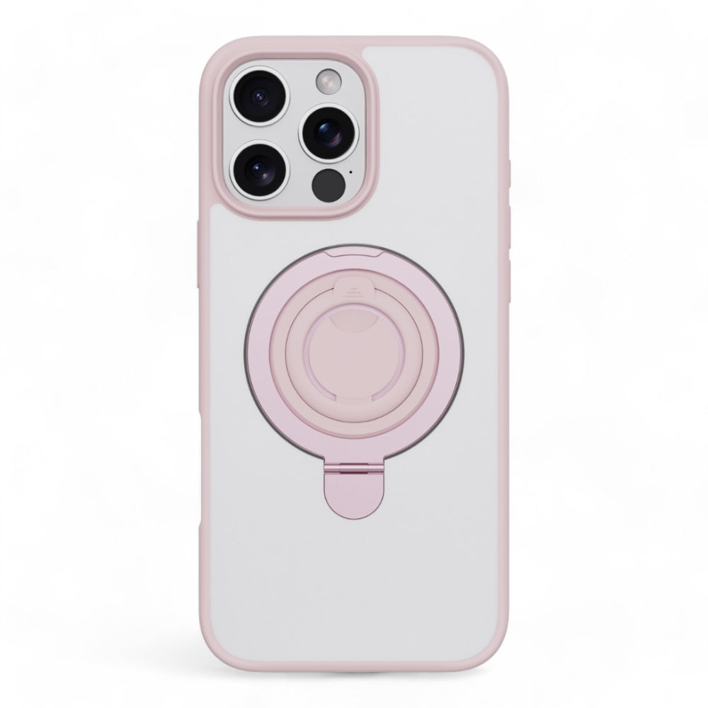 Devia magsafe iphone 16 plus delight series magnetic case with bracket fuchsia color