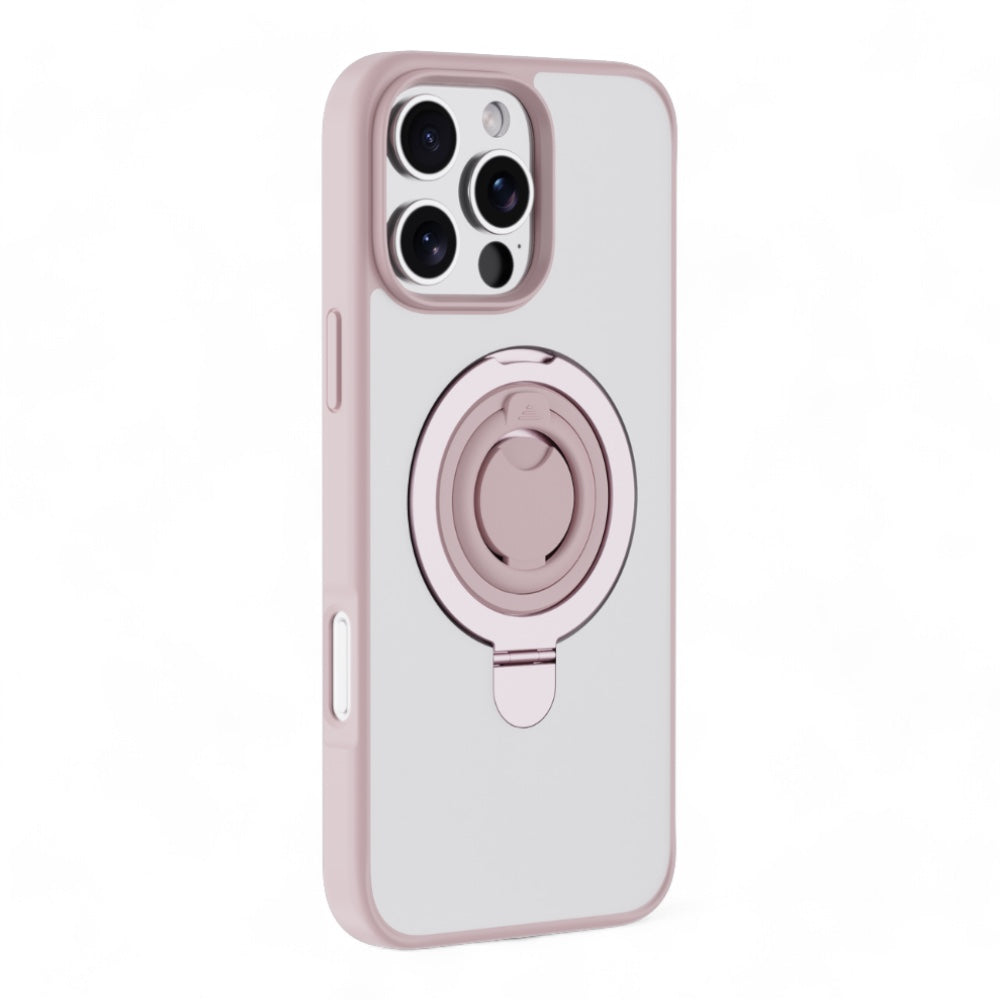 Devia magsafe iphone 16 plus delight series magnetic case with bracket fuchsia color