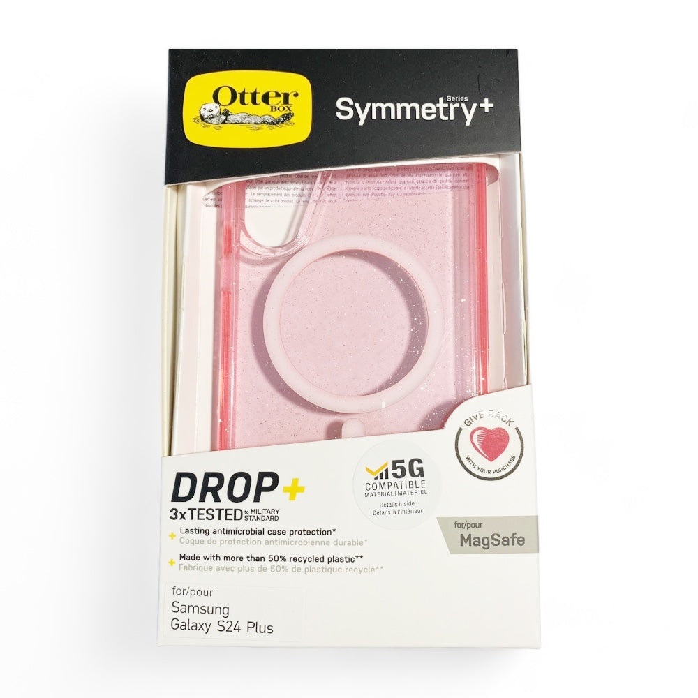 Otterbox Symmetry Magsafe Samsung S24 Plus Glitter Case Color Transparent / Pink
