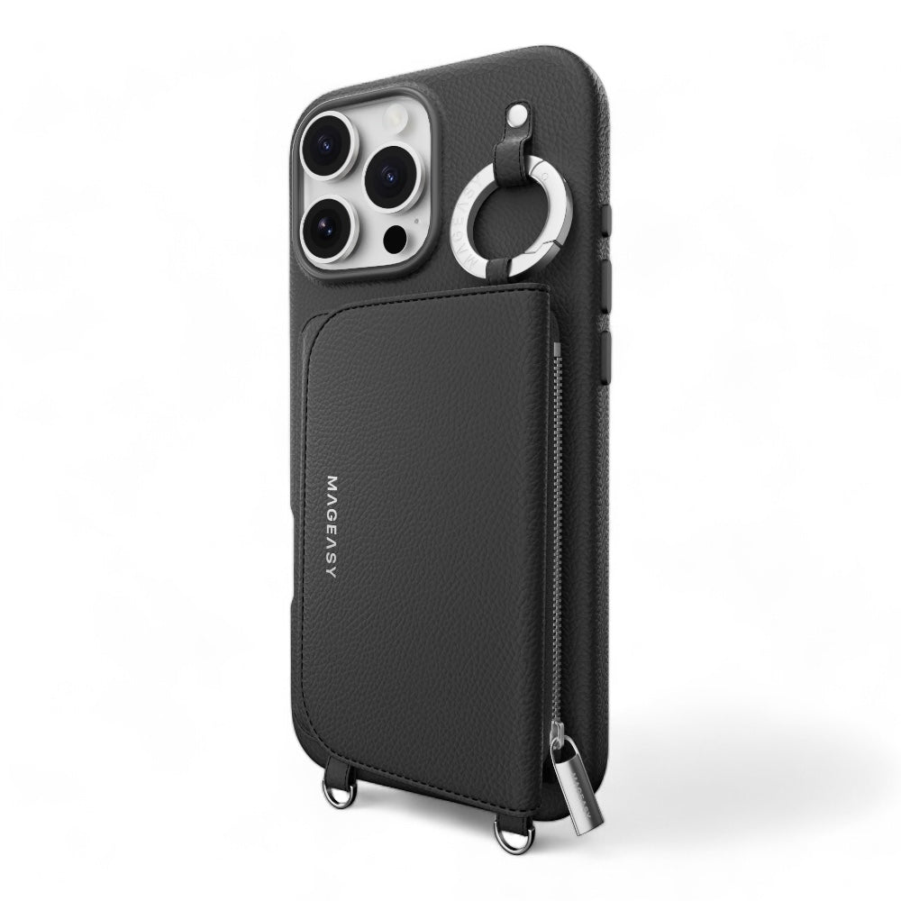 Switcheasy Wallet iPhone 16 Pro Pouch M Wallet Phone Case with Stand Black