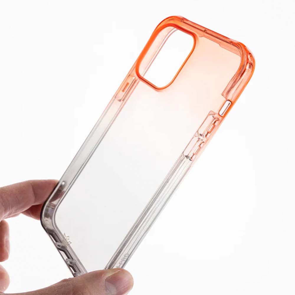 Estuche clasico el rey degrade apple iphone 14 pro max color naranja / gris