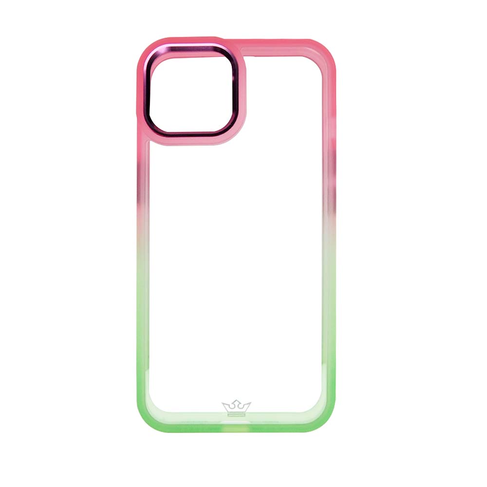 classic case the king degrade apple iphone 14 pink / green color