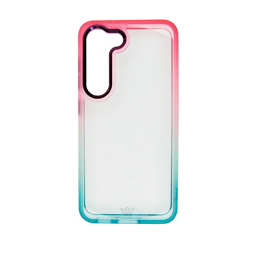 Classic King Degrade Samsung S23 Case Pink/Turquoise