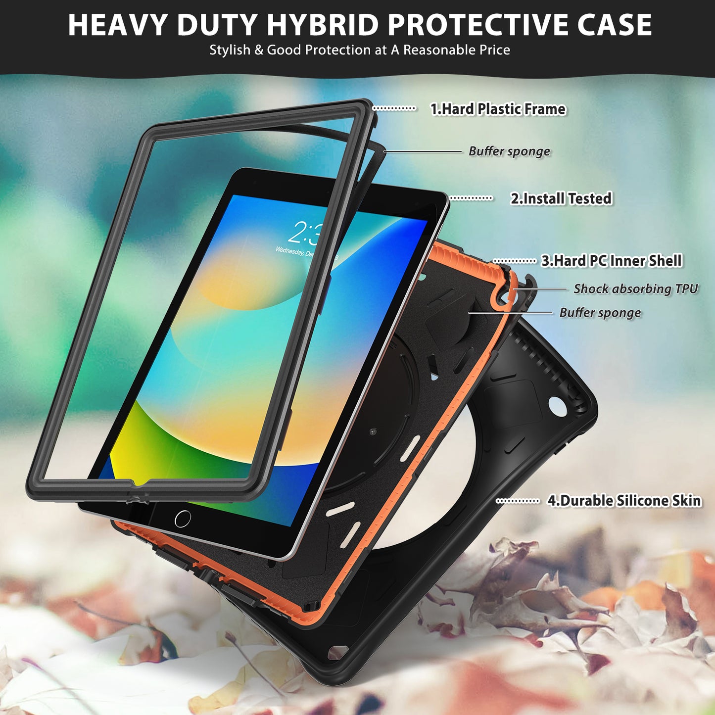 Estuche chief engineer b series modelo ipad 10.2 color negro con strap