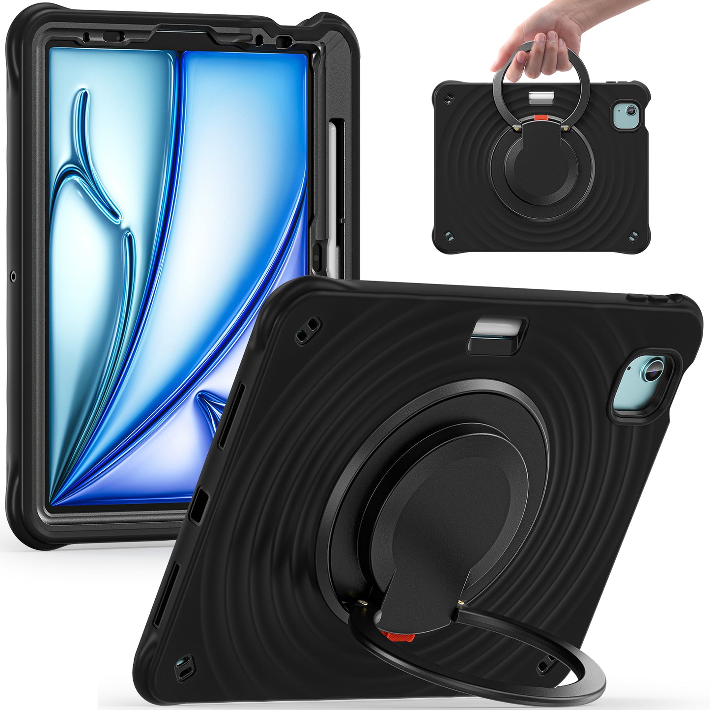 Estuche chief engineer b series modelo ipad air 11 2024 color negro con strap