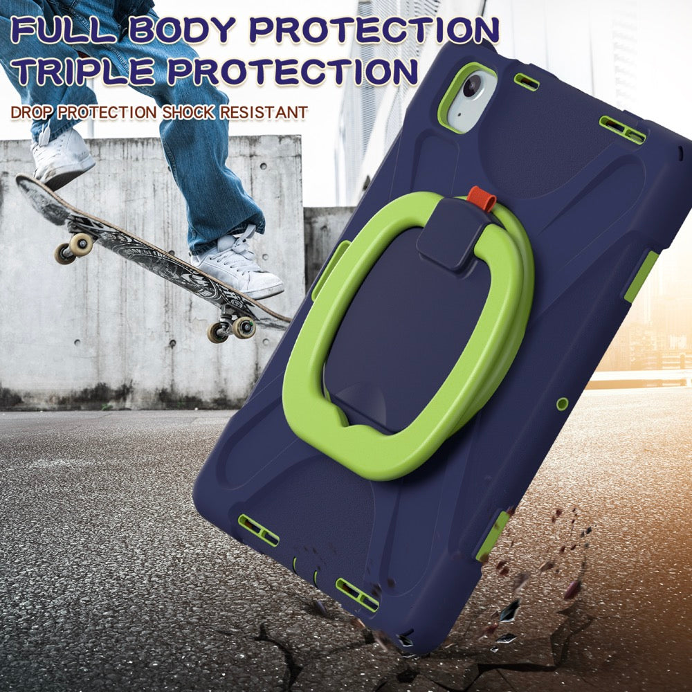 Estuche pirate b series modelo ipad air 11 2024 color azul marino / verde con strap