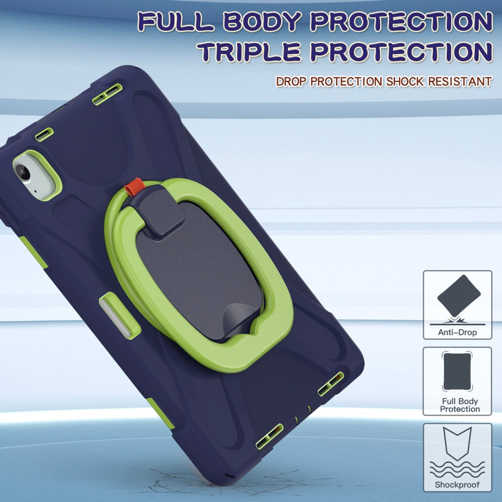 Estuche pirate b series modelo ipad air 11 2024 color azul marino / verde con strap
