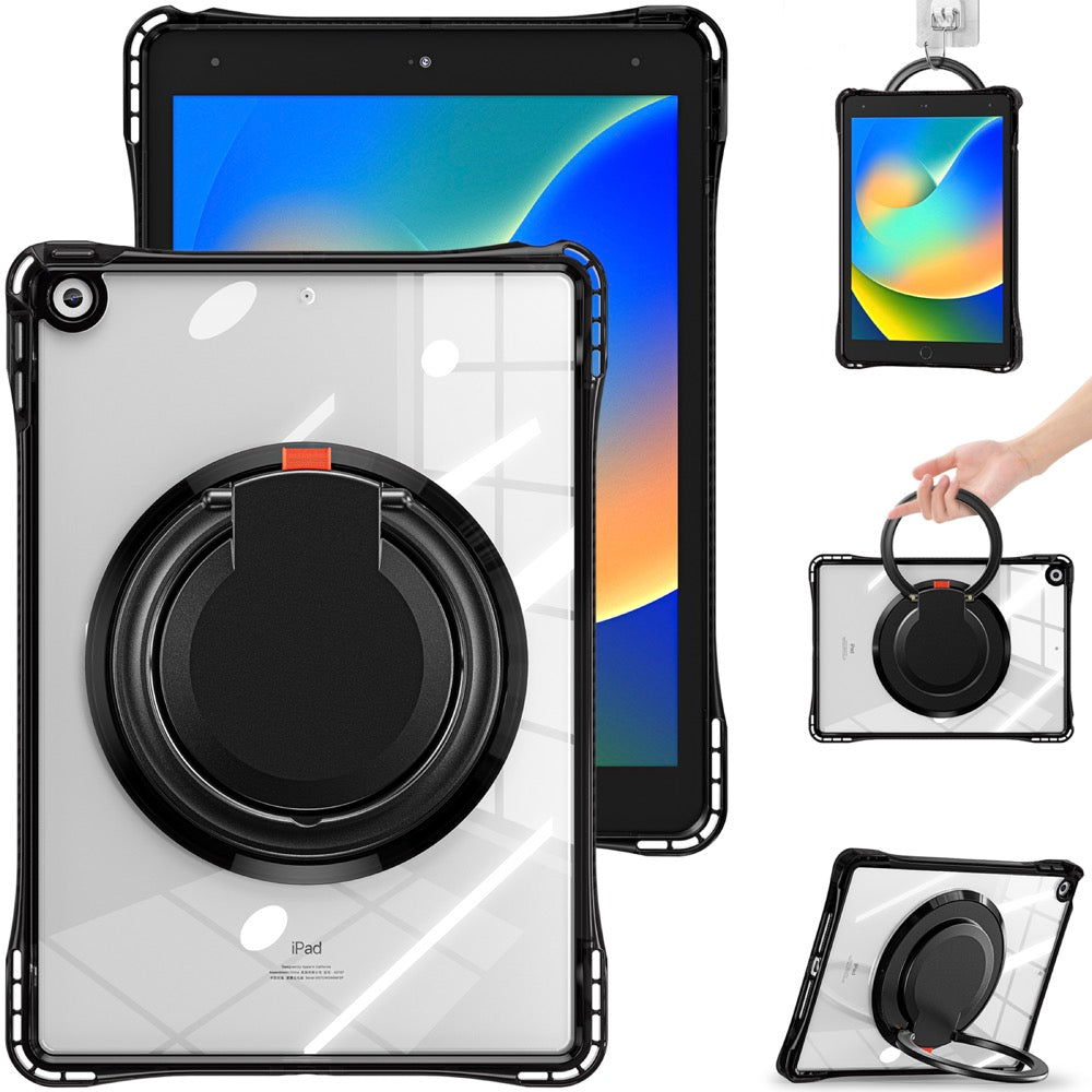Estuche transparent b series modelo ipad 10.2 color negro con strap