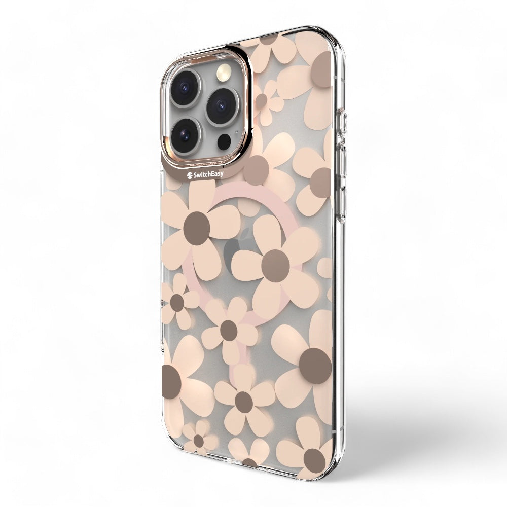 Estuche switcheasy skin iphone 16 pro fleur m 3d patterned shockproof case rosž color rosado arena
