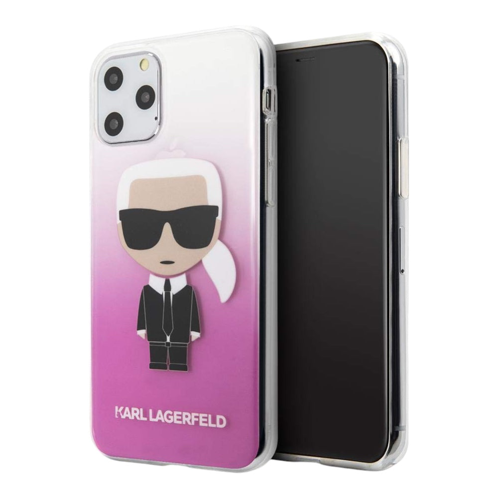 Karl Lagerfeld Transp Case Ikonik Gradient Pink Iphone 11 Pink Color