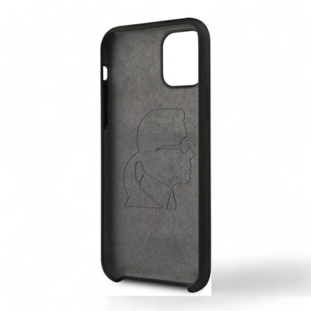 Estuche karl lagerfeld silicone yellow outline black iphone 11 color negro