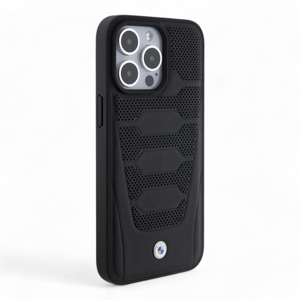 Bmw Sign Hc Magsafe Leather Seats Pattern Iphone 15 Pro Max Case Black