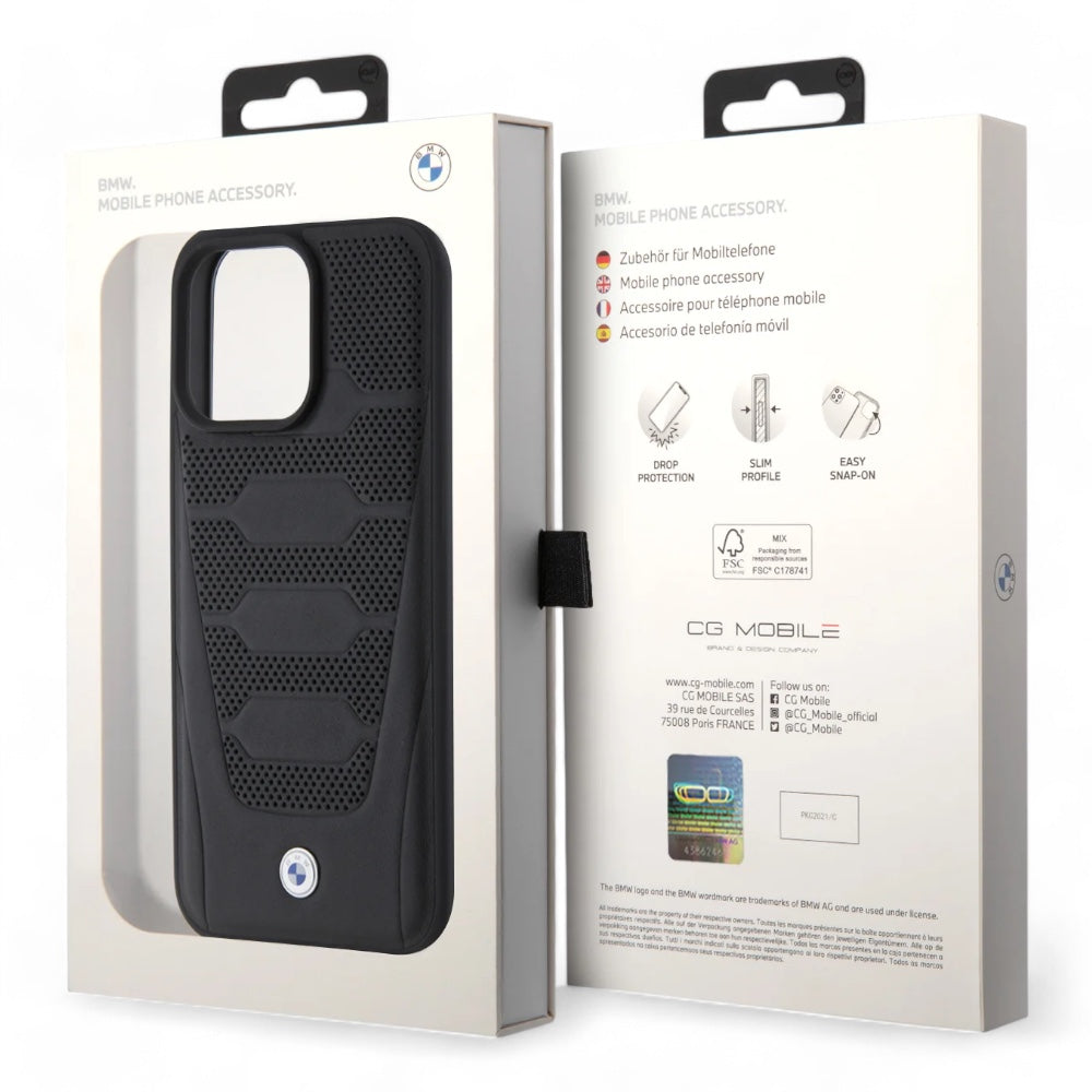 Bmw Sign Hc Magsafe Leather Seats Pattern Iphone 15 Pro Max Case Black