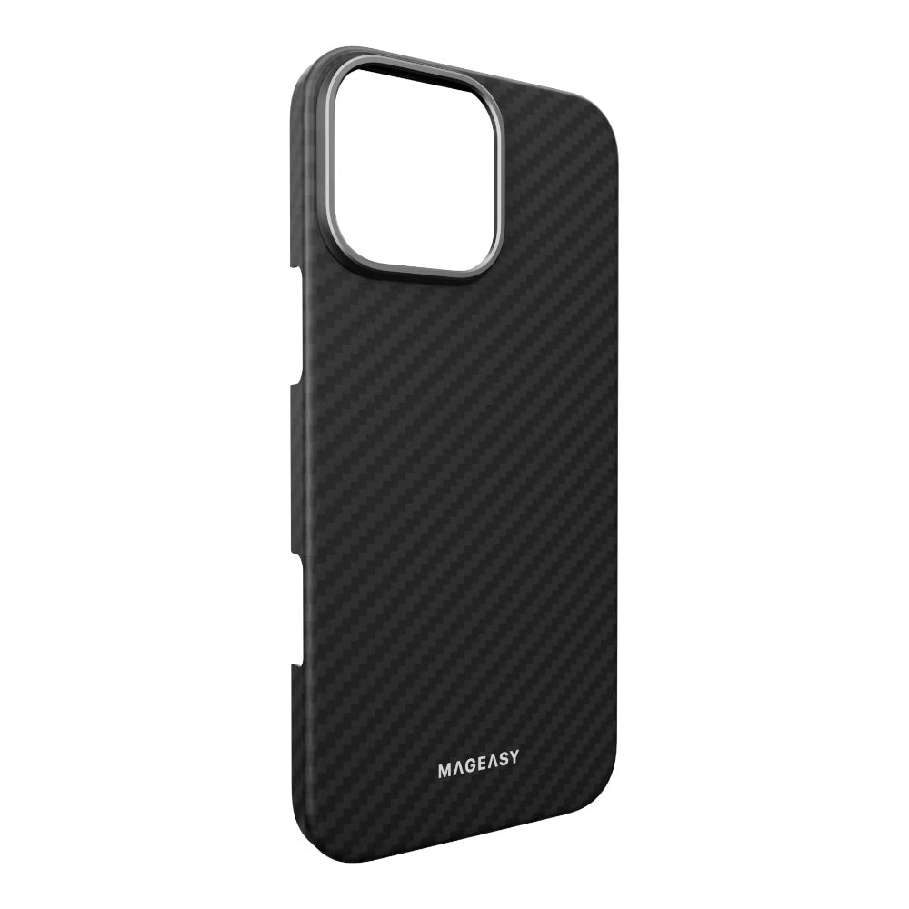 Case mageasy skin iphone 16 pro kev m armaid fiber protective case for 2024 iphone 3 lenses 1500d black color negro