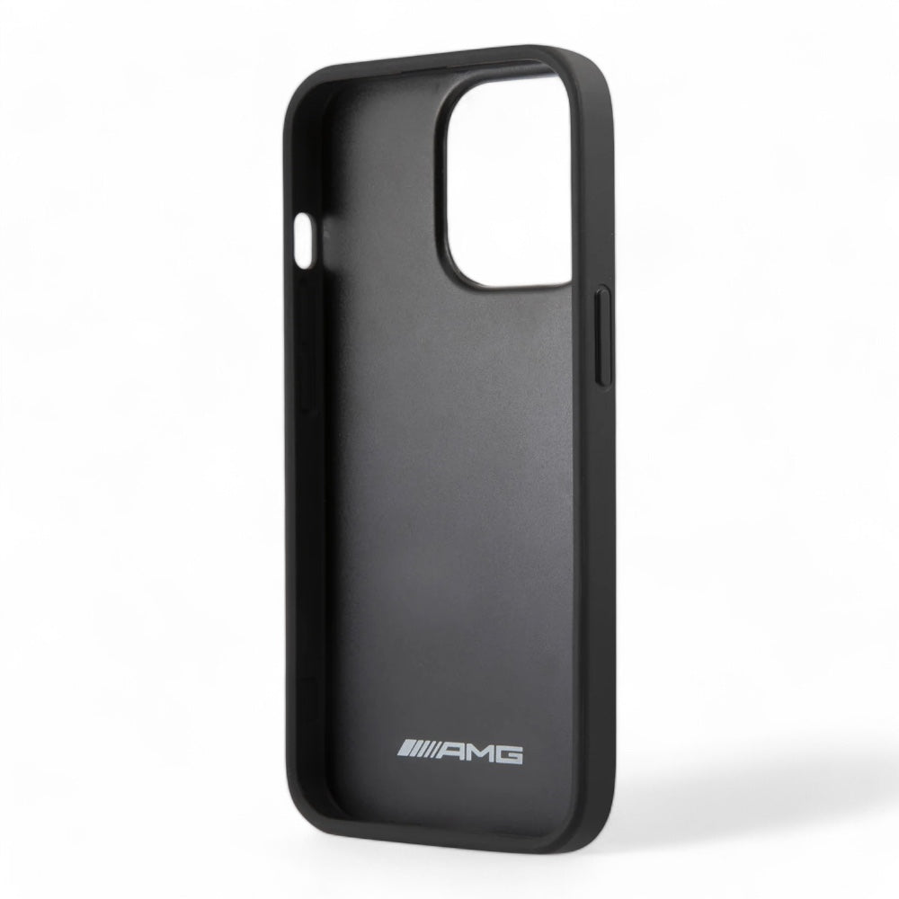 Amg Hc Pu Carbon & Leather & Red Stitching Case Iphone 14 Pro Max Color Black