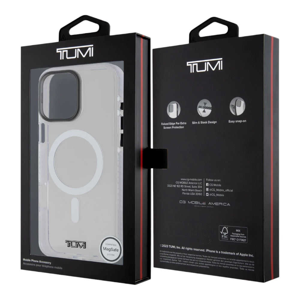 Estuche tumi skin iphone 16 pro tumi hc transparent magsafe shockproof color transparente