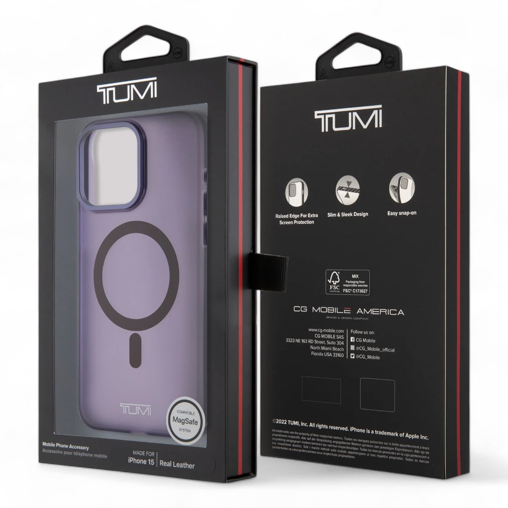 Tumi Hc Frosted Magsafe Transparent Iphone 15 Pro Max Case Purple