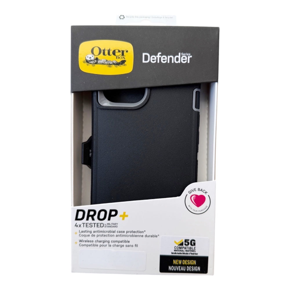 Estuche otterbox defender con clip color negro / gris modelo iphone 11 pro max