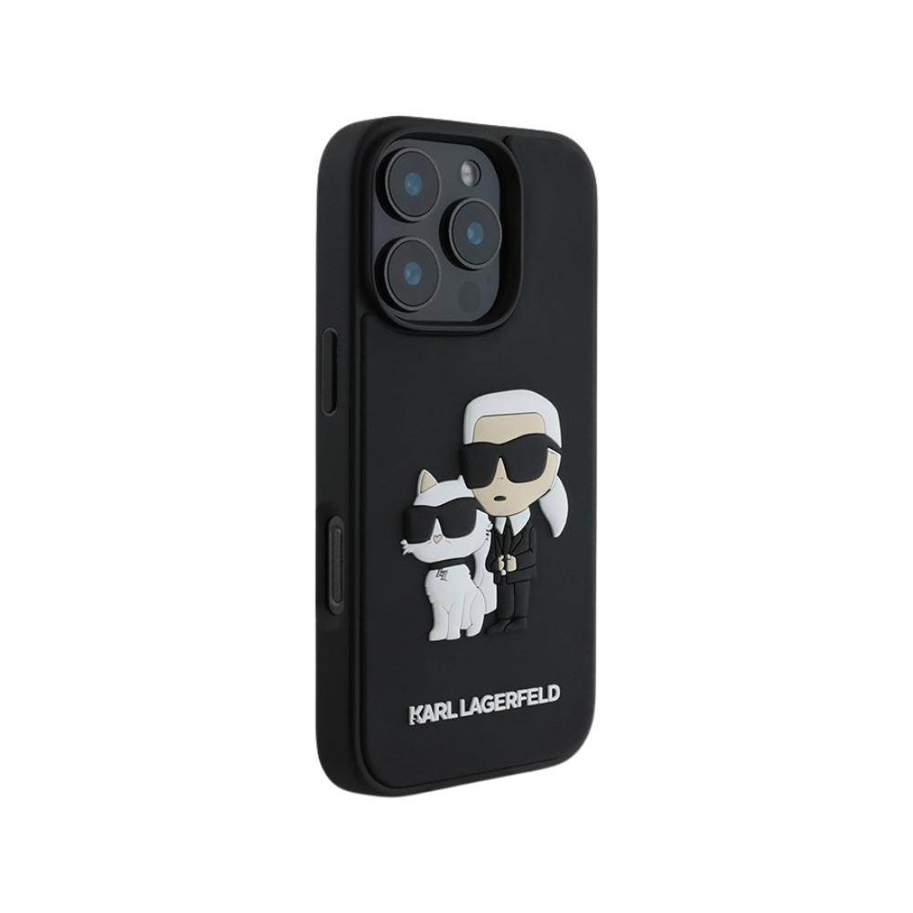 Karl Lagerfeld hc 3d rubber kc nft black iphone 16 pro