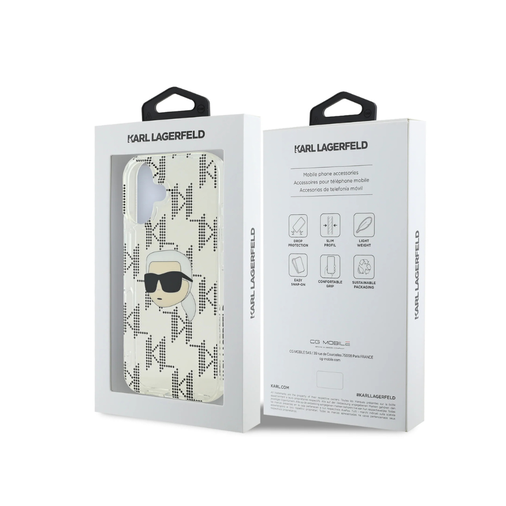 Karl Lagerfeld hc iml k. head monogram electroplated transparent iphone 16