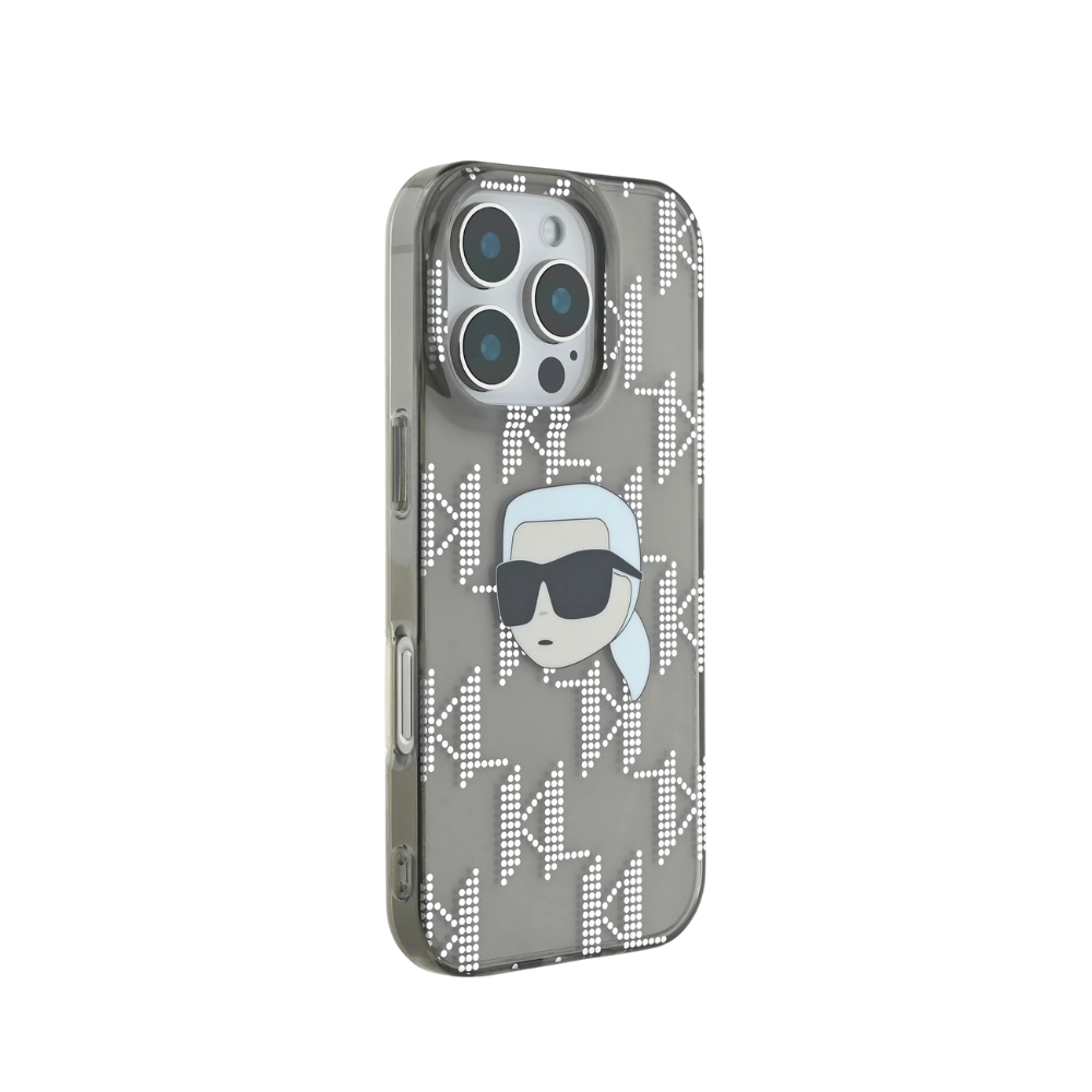 Karl Lagerfeld hc iml k. head monogram electroplated black iphone 16 pro max