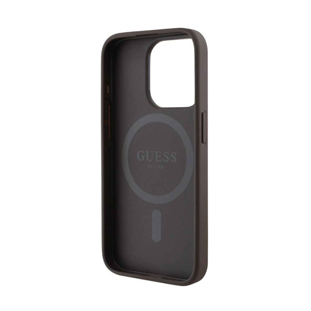 Guess hc magsafe pu 4g small 4g and classic brown iphone 16 pro