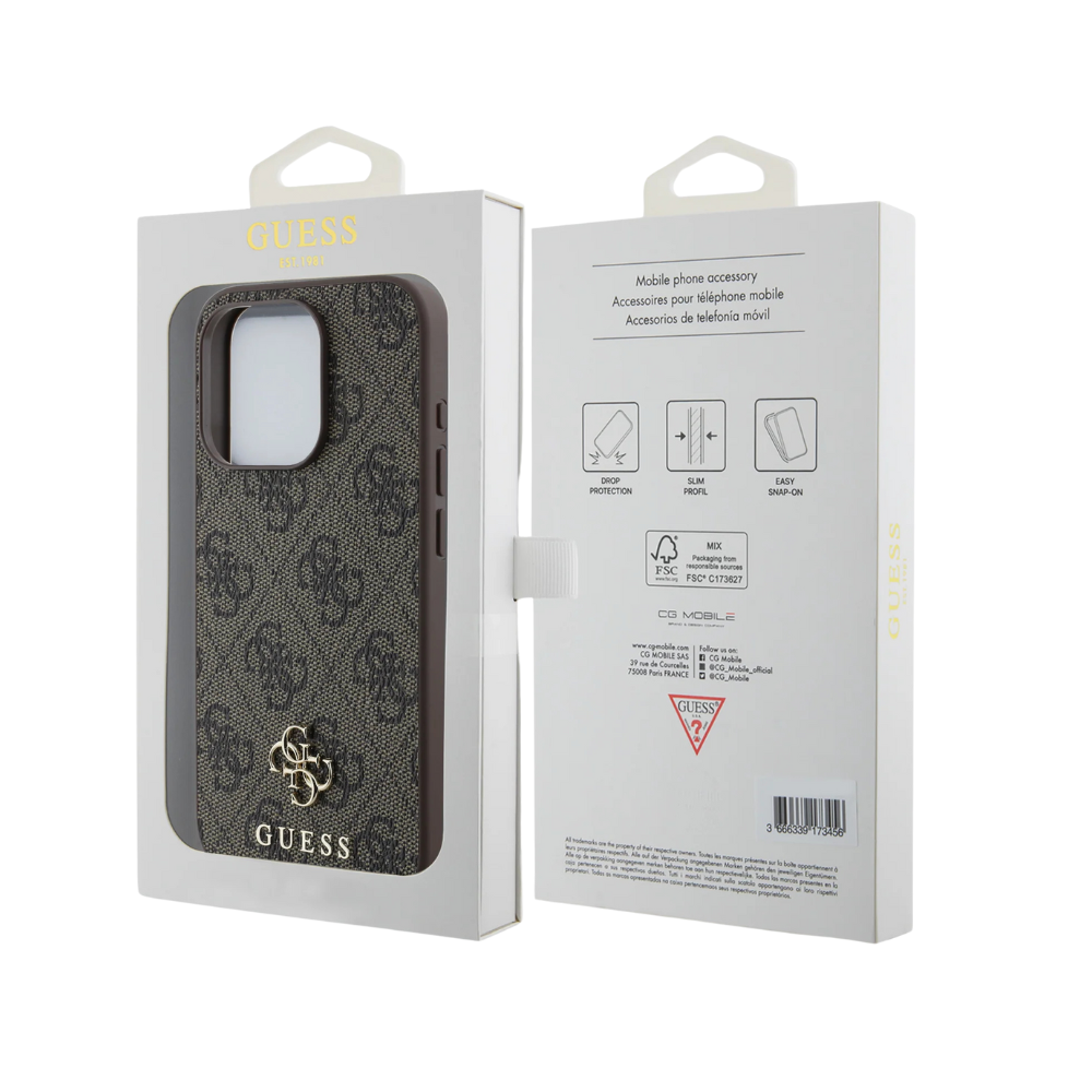 Guess hc magsafe pu 4g small 4g and classic brown iphone 16 pro