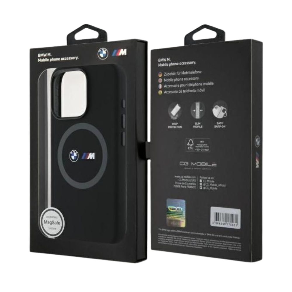 BMW hc m magsafe silicone printed ring black iphone 16 pro max