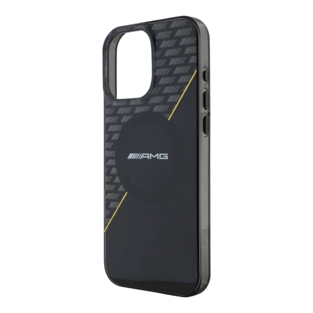 Amg hc magsafe double layer transparent rhombs black/yellow iphone 16 pro max