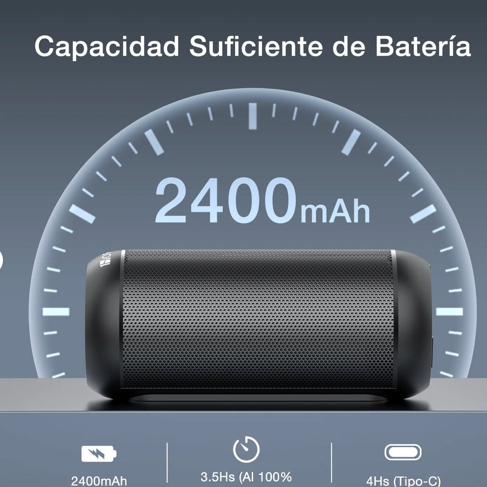 Gadget 1hora bocina bluetooth portatil 5.1 led 5w*2 boc242 color multicolor
