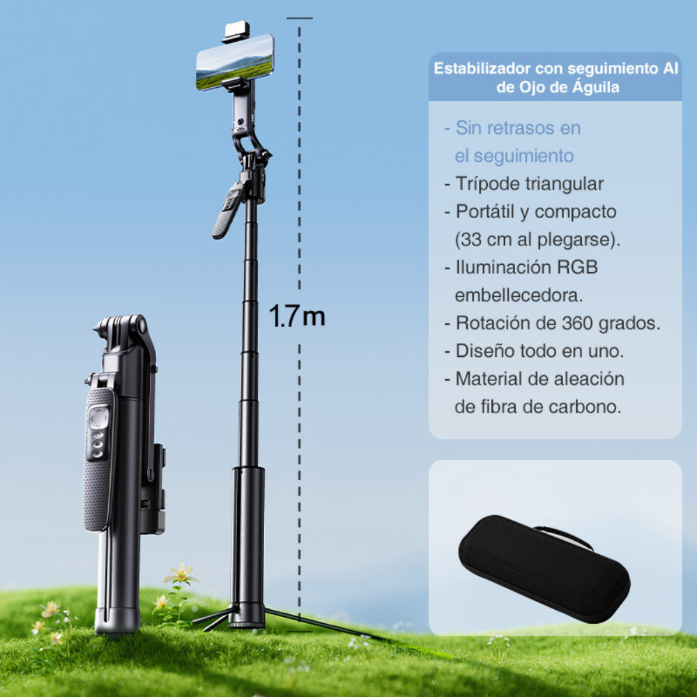 Tripod - With AI Facial Tracking and RGB Light