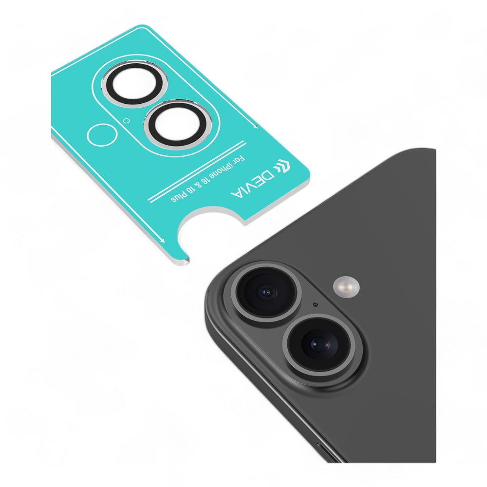 Protector pantalla devia vidrio templado camara iphone 16 peak series crystal lens protector 2pcs compatible 16 plus color transparente