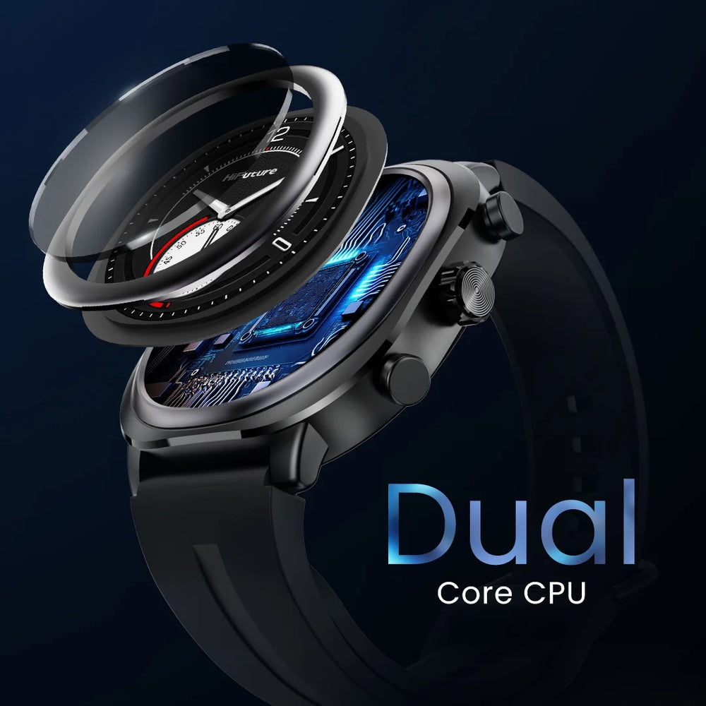 Smartwatch hifuture aix lite 1.43 inch de pantalla Amoled procesador dual core syntra AI con más de 100 modos de deportes banda de silicon