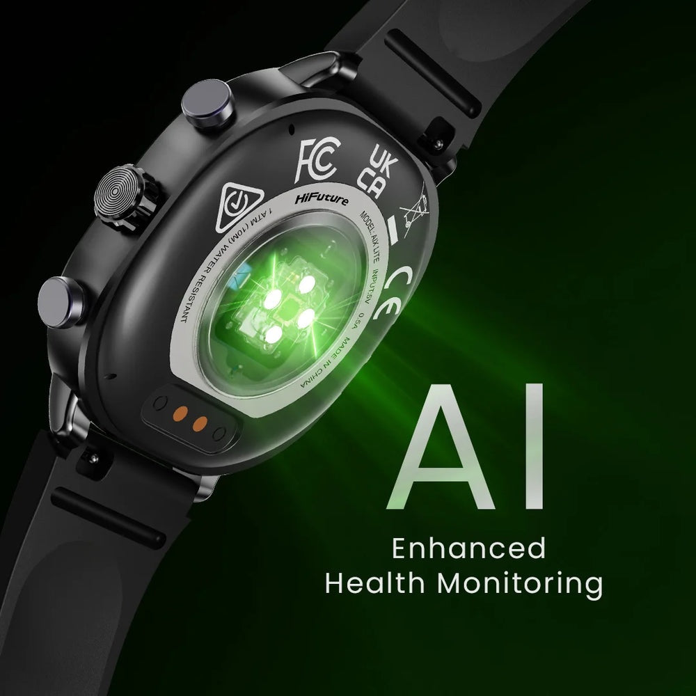 Smartwatch hifuture aix lite 1.43 inch de pantalla Amoled procesador dual core syntra AI con más de 100 modos de deportes banda de silicon