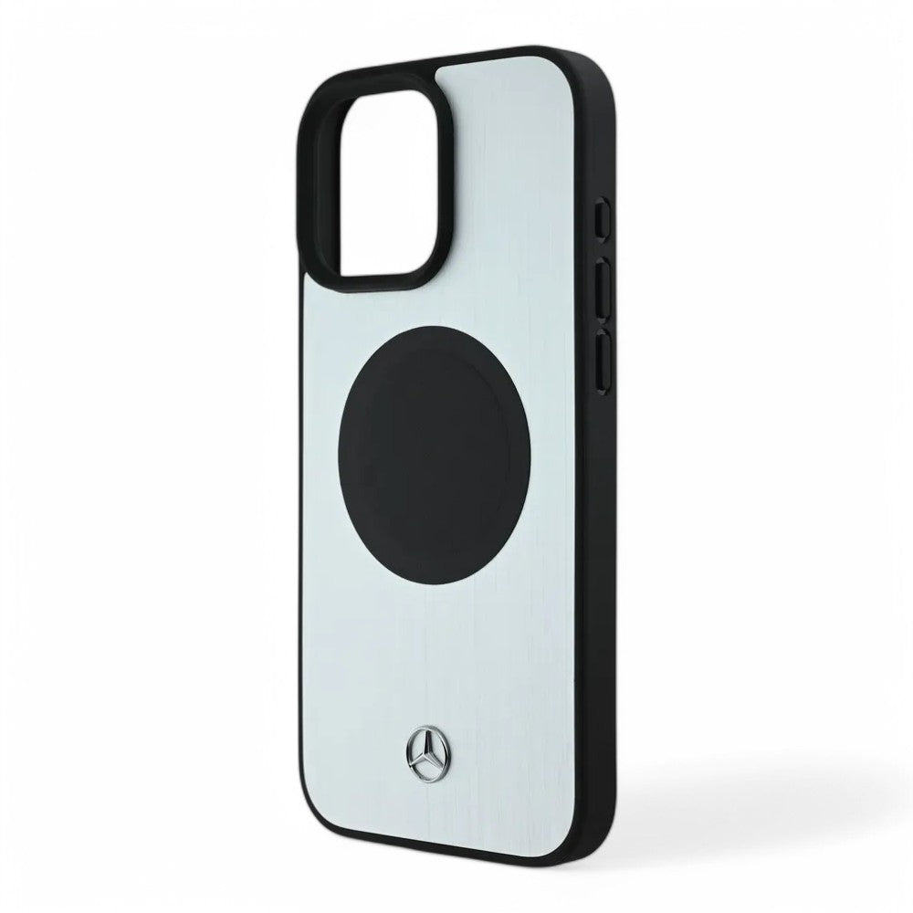 Mercedes-Benz mb leather & alu magsafe case silver iphone 16 pro max