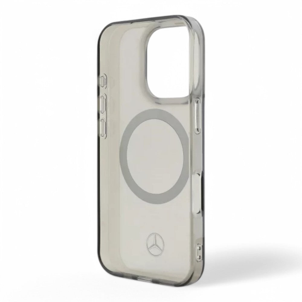 Mercedes-Benz mb hc magsafe transparent pc/tpu silver ring black iphone 16