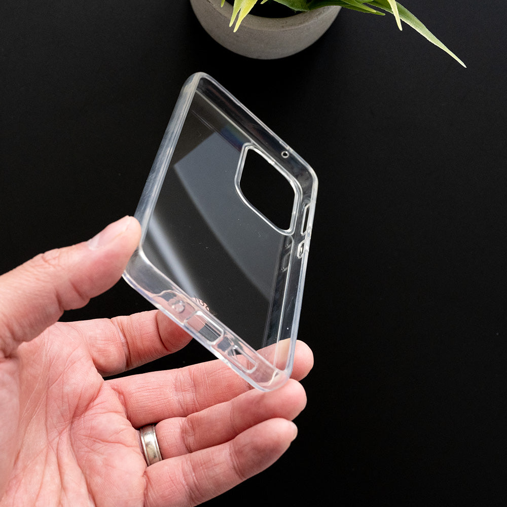 Transparent case the king with buttons samsung a73 gray / transparent color