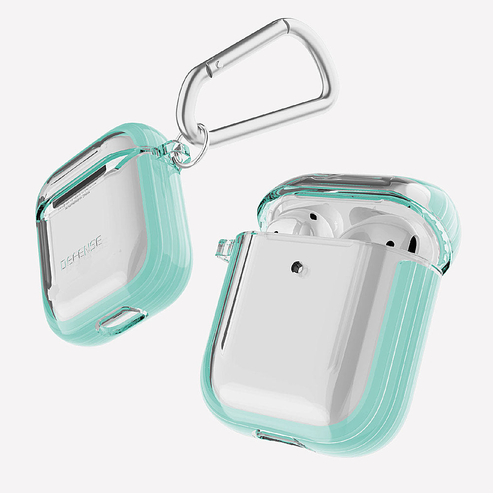 Estuche proteccion xdoria defense clear for airpods 1 / 2 apple gen 1 , gen 2 color turquesa
