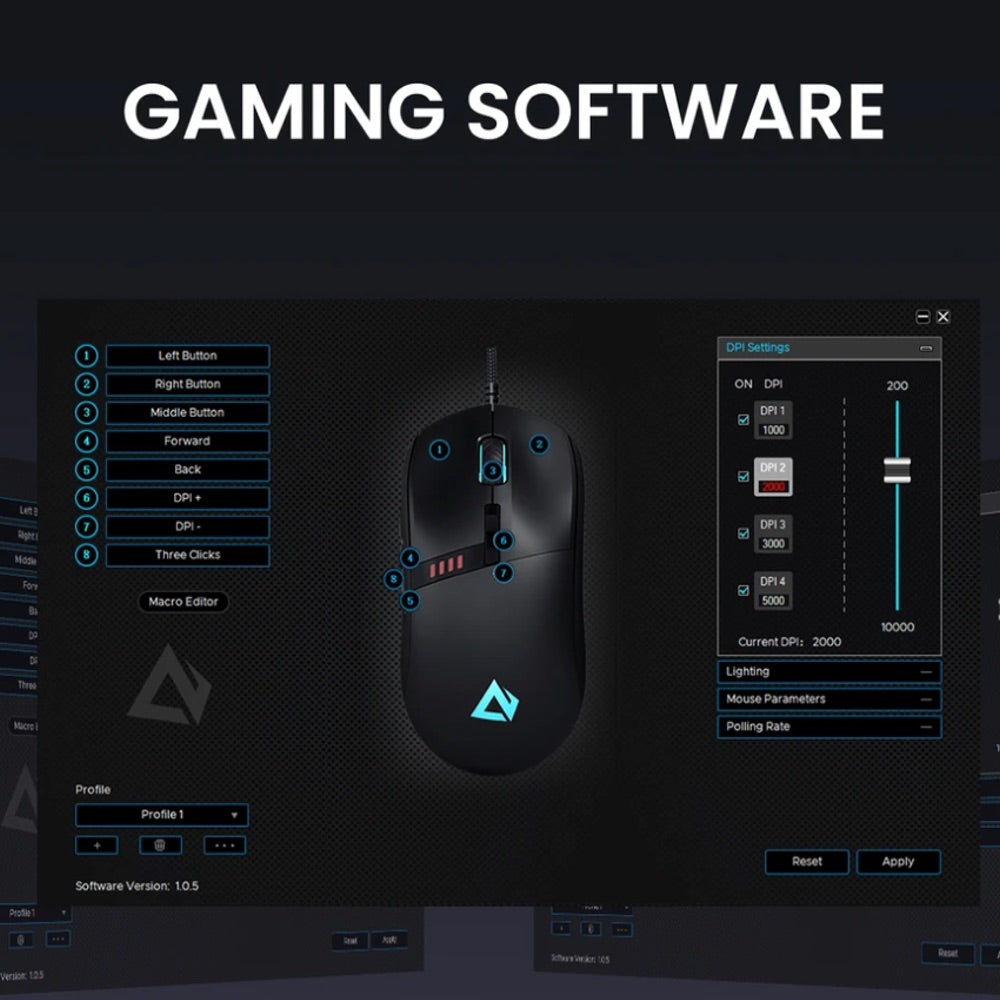 Gadget Aukey Gaming Knight Rgb Mouse 10000 Dpi Resolution With Usb Cable