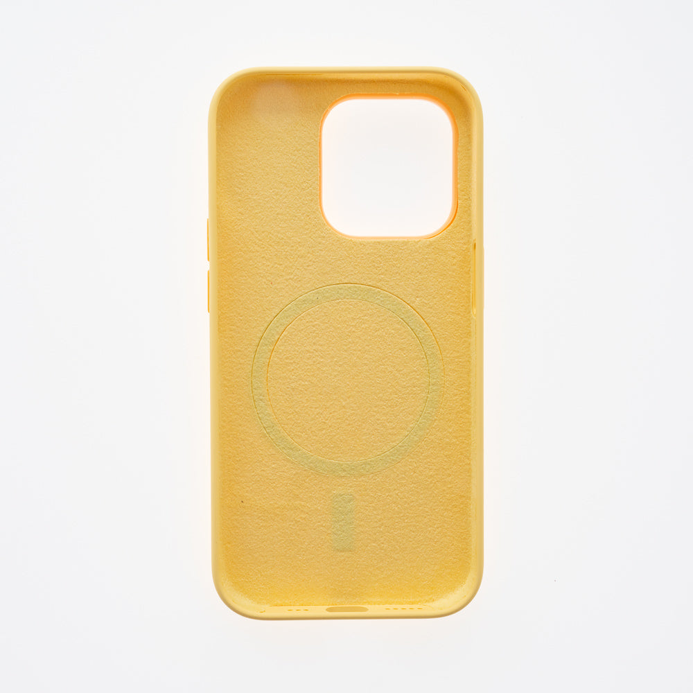 Estuche magsafe el rey silicon case magsafe apple iphone 14 pro color amarillo