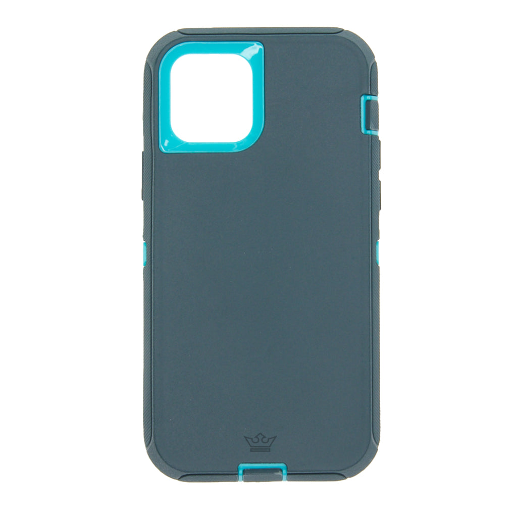 Estuche proteccion el rey defender con clip apple iphone 12 mini color turquesa