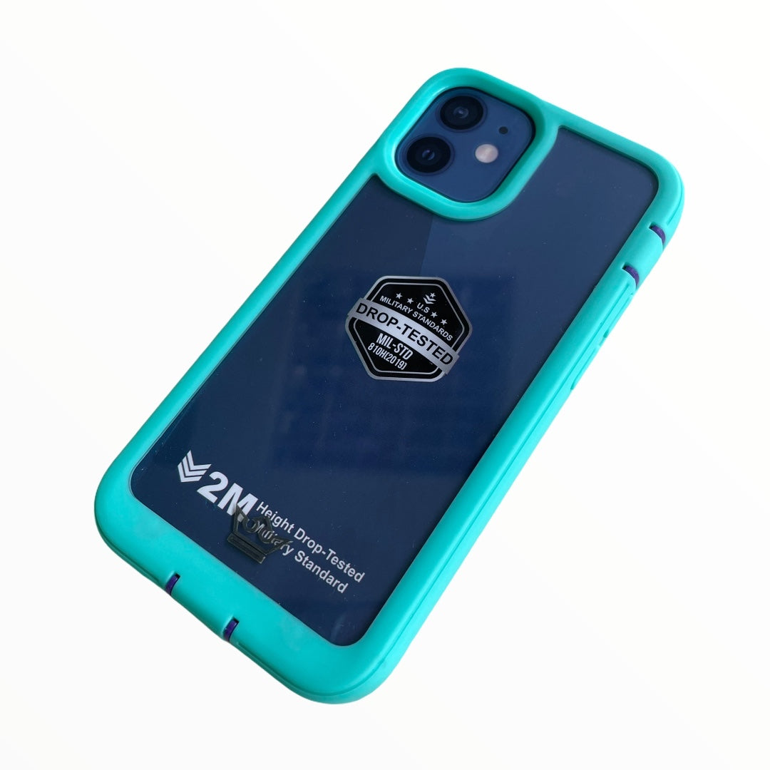 Protective case the warrior king shockproof apple iphone 12 pro max turquoise color