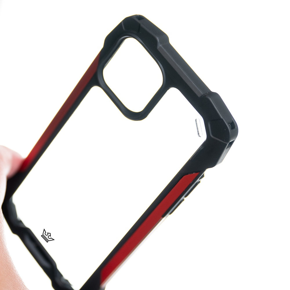classic case the king impact 10 meters of protection apple iphone 12 pro max black / red color